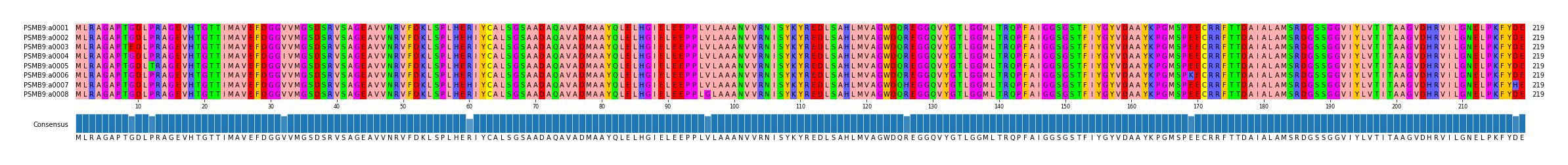 Multiple Alignments (by translate haplotype frequency)