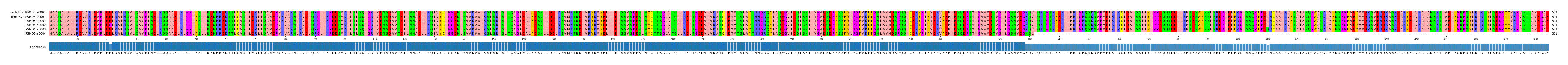 Multiple Alignments (by translate haplotype frequency)