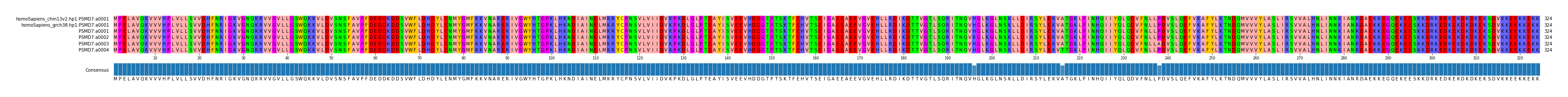 Multiple Alignments (by translate haplotype frequency)