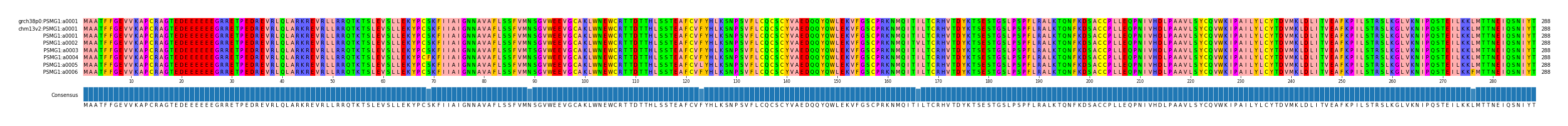 Multiple Alignments (by translate haplotype frequency)