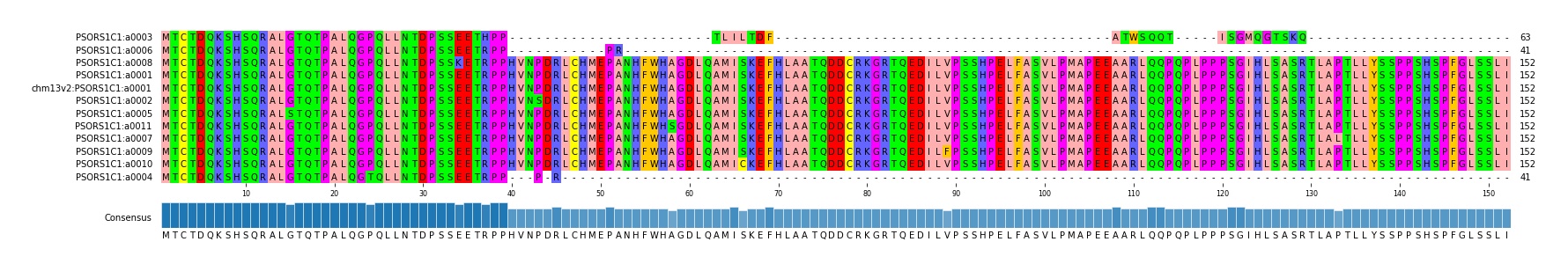 Multiple Alignments (by translate haplotype similarity)