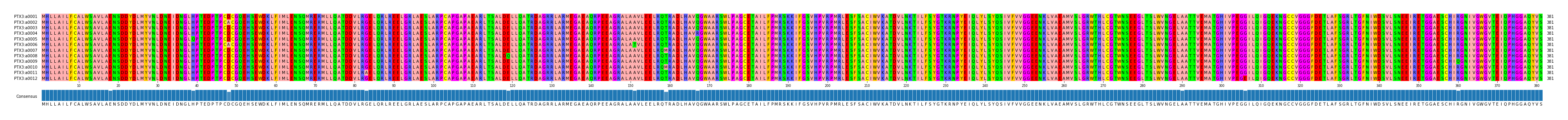 Multiple Alignments (by translate haplotype frequency)