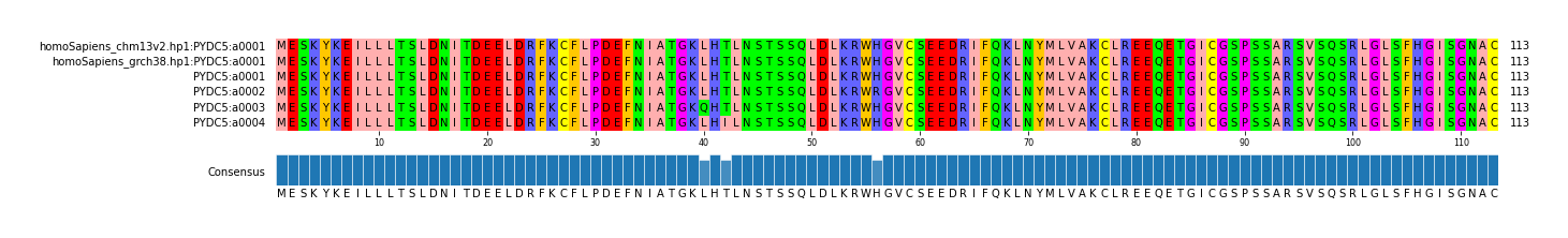 Multiple Alignments (by translate haplotype frequency)