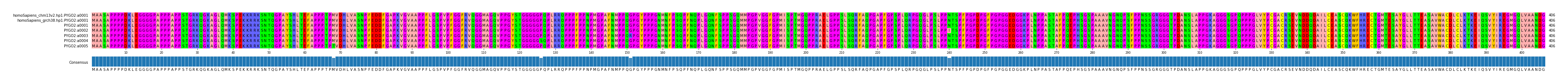 Multiple Alignments (by translate haplotype frequency)
