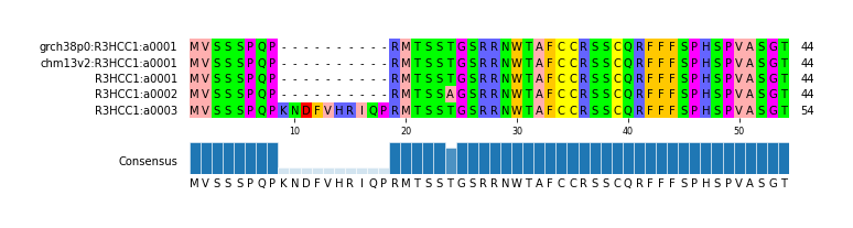 Multiple Alignments (by translate haplotype frequency)