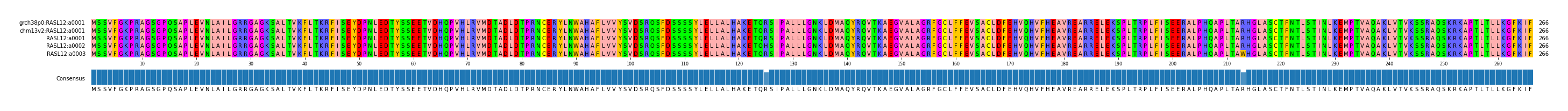 Multiple Alignments (by translate haplotype frequency)