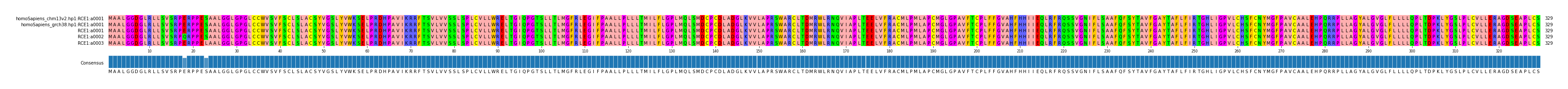 Multiple Alignments (by translate haplotype frequency)