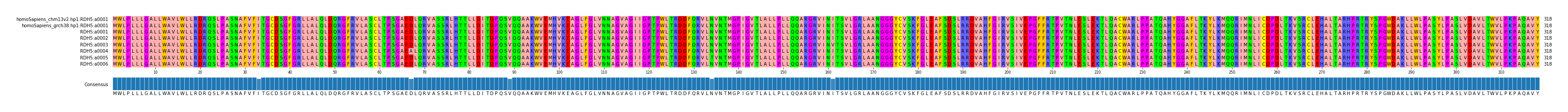 Multiple Alignments (by translate haplotype frequency)