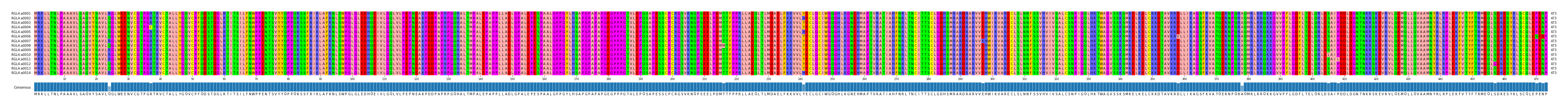 Multiple Alignments (by translate haplotype frequency)