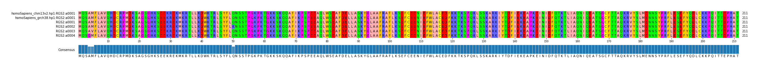 Multiple Alignments (by translate haplotype frequency)
