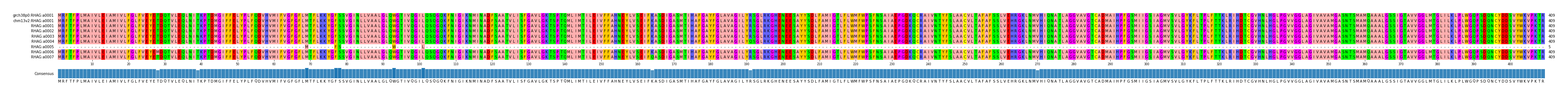 Multiple Alignments (by translate haplotype frequency)