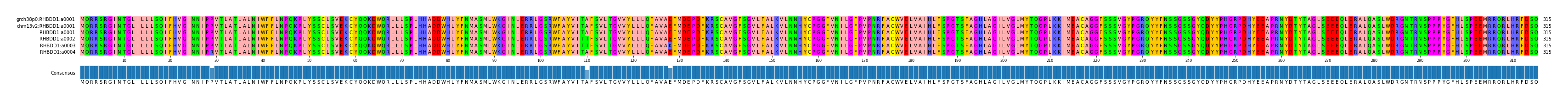 Multiple Alignments (by translate haplotype frequency)
