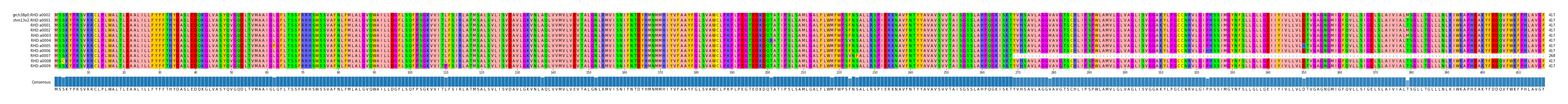 Multiple Alignments (by translate haplotype frequency)
