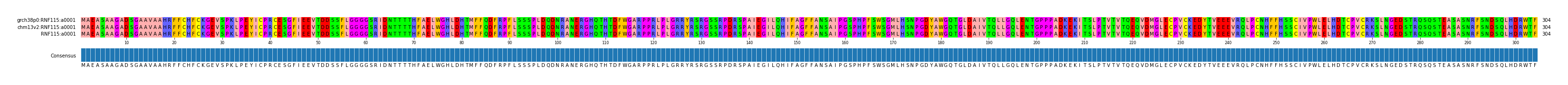 Multiple Alignments (by translate haplotype frequency)