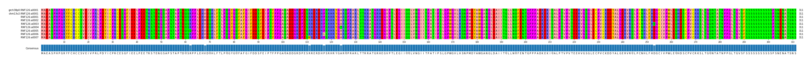 Multiple Alignments (by translate haplotype frequency)
