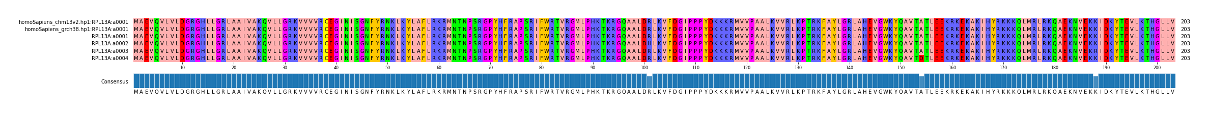 Multiple Alignments (by translate haplotype frequency)