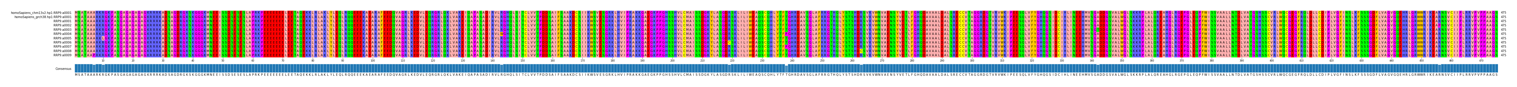Multiple Alignments (by translate haplotype frequency)