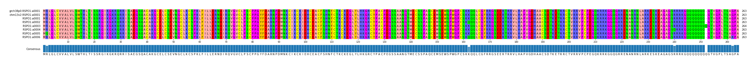 Multiple Alignments (by translate haplotype frequency)