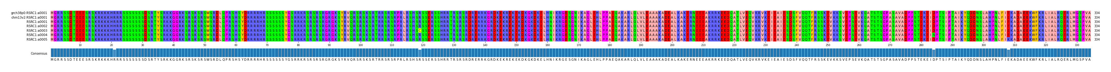 Multiple Alignments (by translate haplotype frequency)