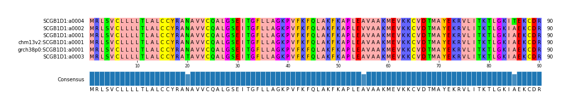 Multiple Alignments (by translate haplotype similarity)