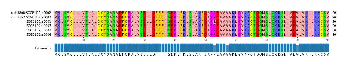 Multiple Alignments (by translate haplotype frequency)
