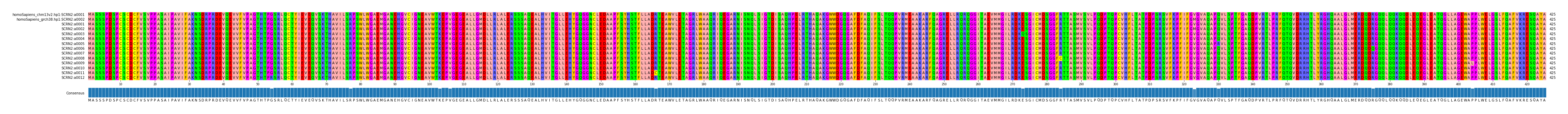 Multiple Alignments (by translate haplotype frequency)