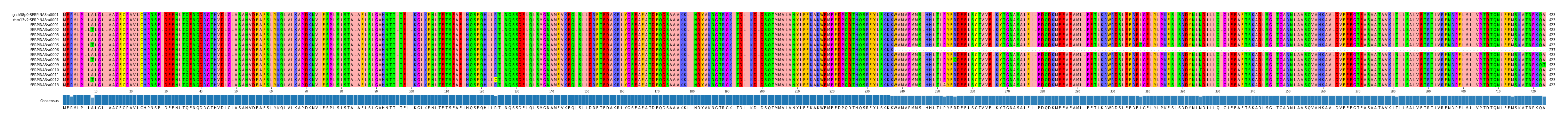 Multiple Alignments (by translate haplotype frequency)