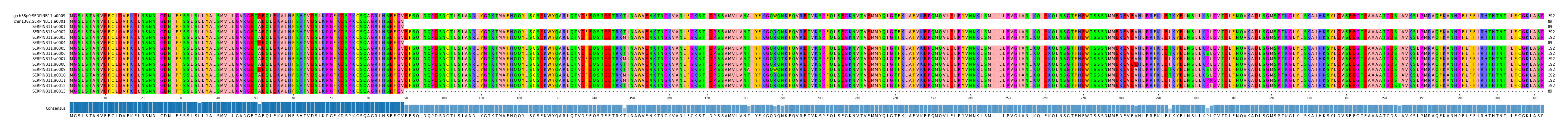 Multiple Alignments (by translate haplotype frequency)