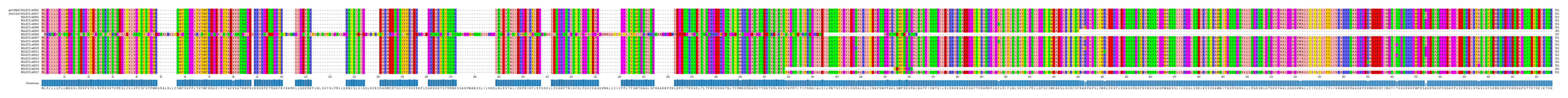 Multiple Alignments (by translate haplotype frequency)