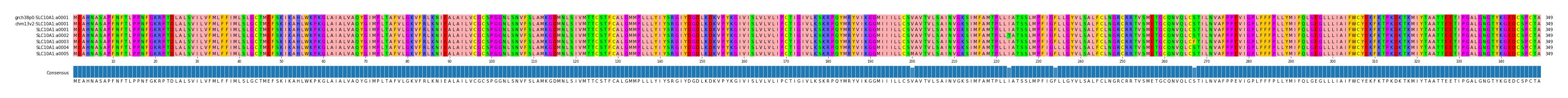 Multiple Alignments (by translate haplotype frequency)