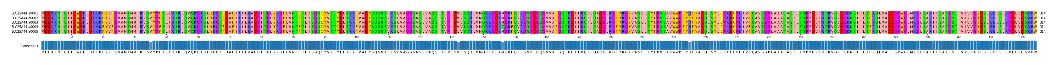 Multiple Alignments (by translate haplotype frequency)