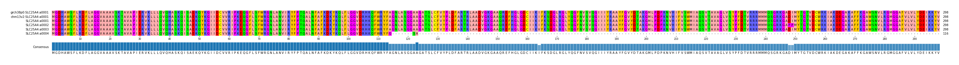 Multiple Alignments (by translate haplotype frequency)