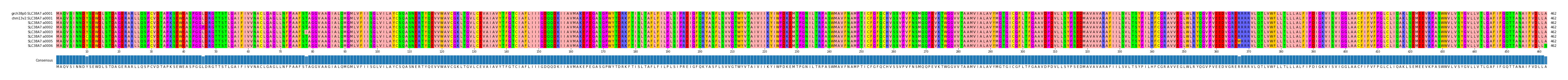 Multiple Alignments (by translate haplotype frequency)