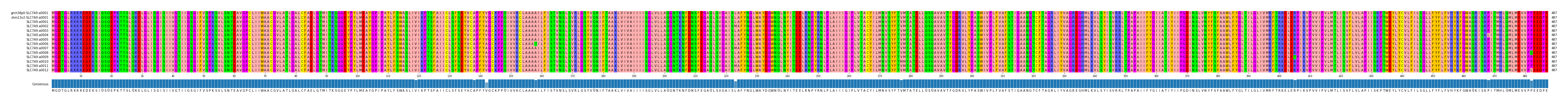 Multiple Alignments (by translate haplotype frequency)