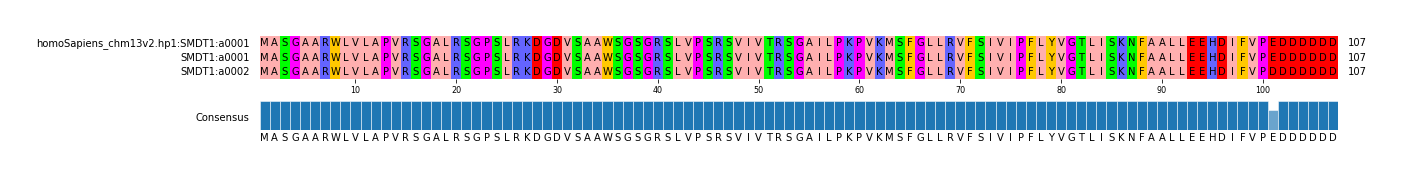 Multiple Alignments (by translate haplotype frequency)