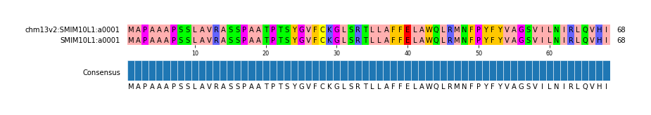 Multiple Alignments (by translate haplotype frequency)