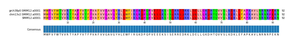 Multiple Alignments (by translate haplotype frequency)