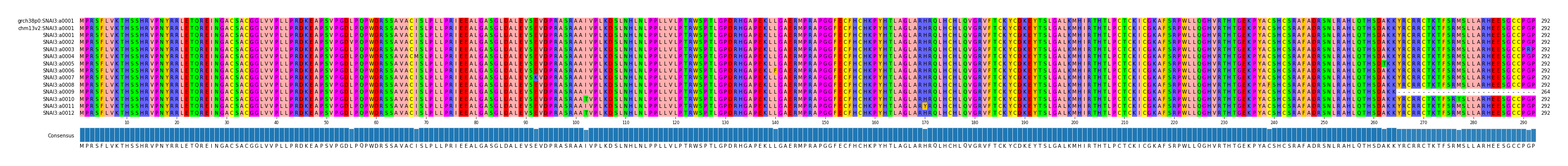 Multiple Alignments (by translate haplotype frequency)
