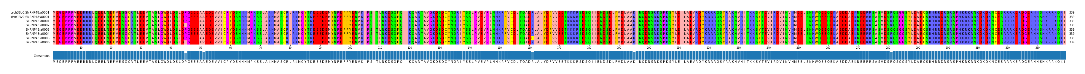 Multiple Alignments (by translate haplotype frequency)
