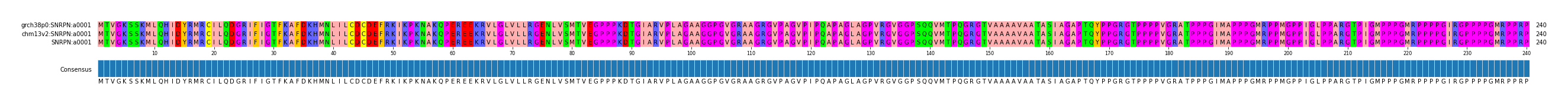 Multiple Alignments (by translate haplotype frequency)