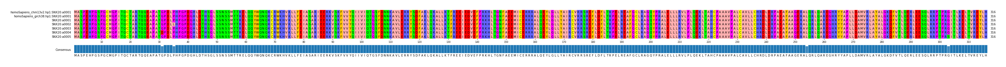 Multiple Alignments (by translate haplotype frequency)
