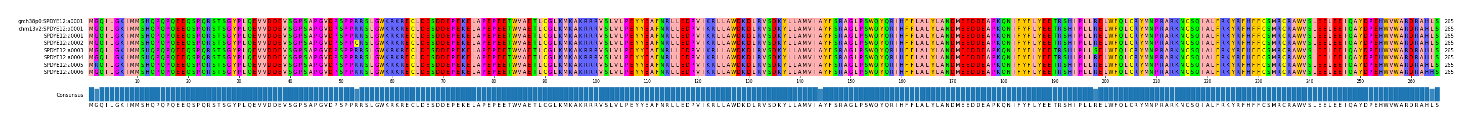 Multiple Alignments (by translate haplotype frequency)