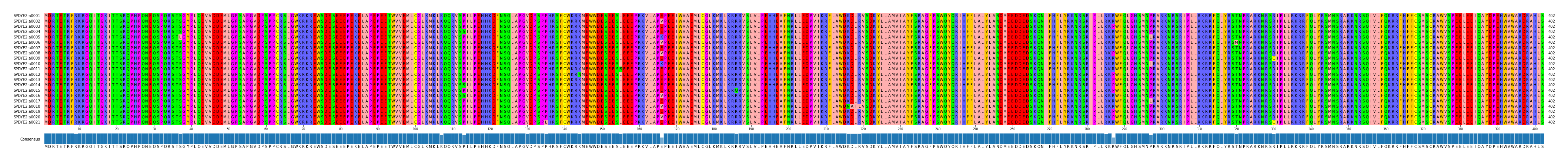 Multiple Alignments (by translate haplotype frequency)
