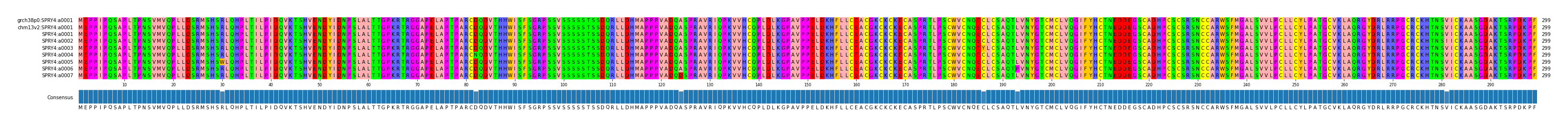 Multiple Alignments (by translate haplotype frequency)
