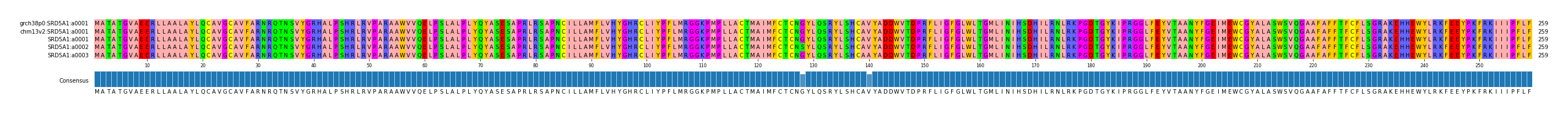 Multiple Alignments (by translate haplotype frequency)