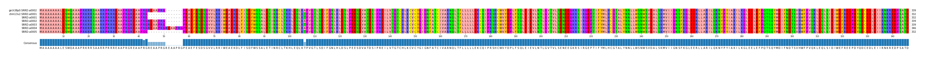 Multiple Alignments (by translate haplotype frequency)