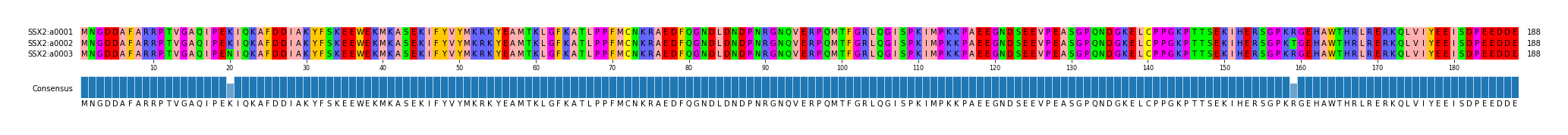 Multiple Alignments (by translate haplotype frequency)