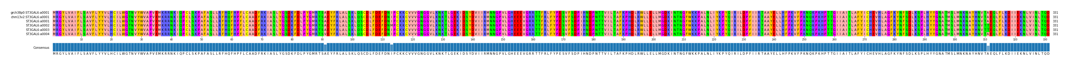 Multiple Alignments (by translate haplotype frequency)