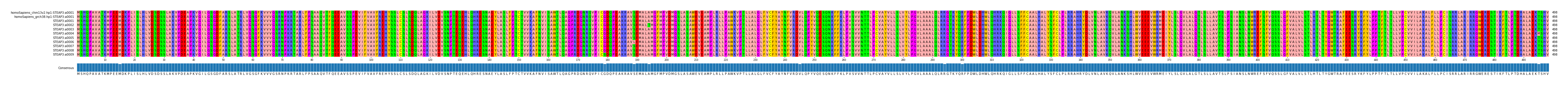 Multiple Alignments (by translate haplotype frequency)