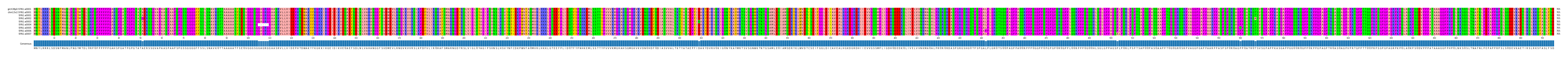 Multiple Alignments (by translate haplotype frequency)